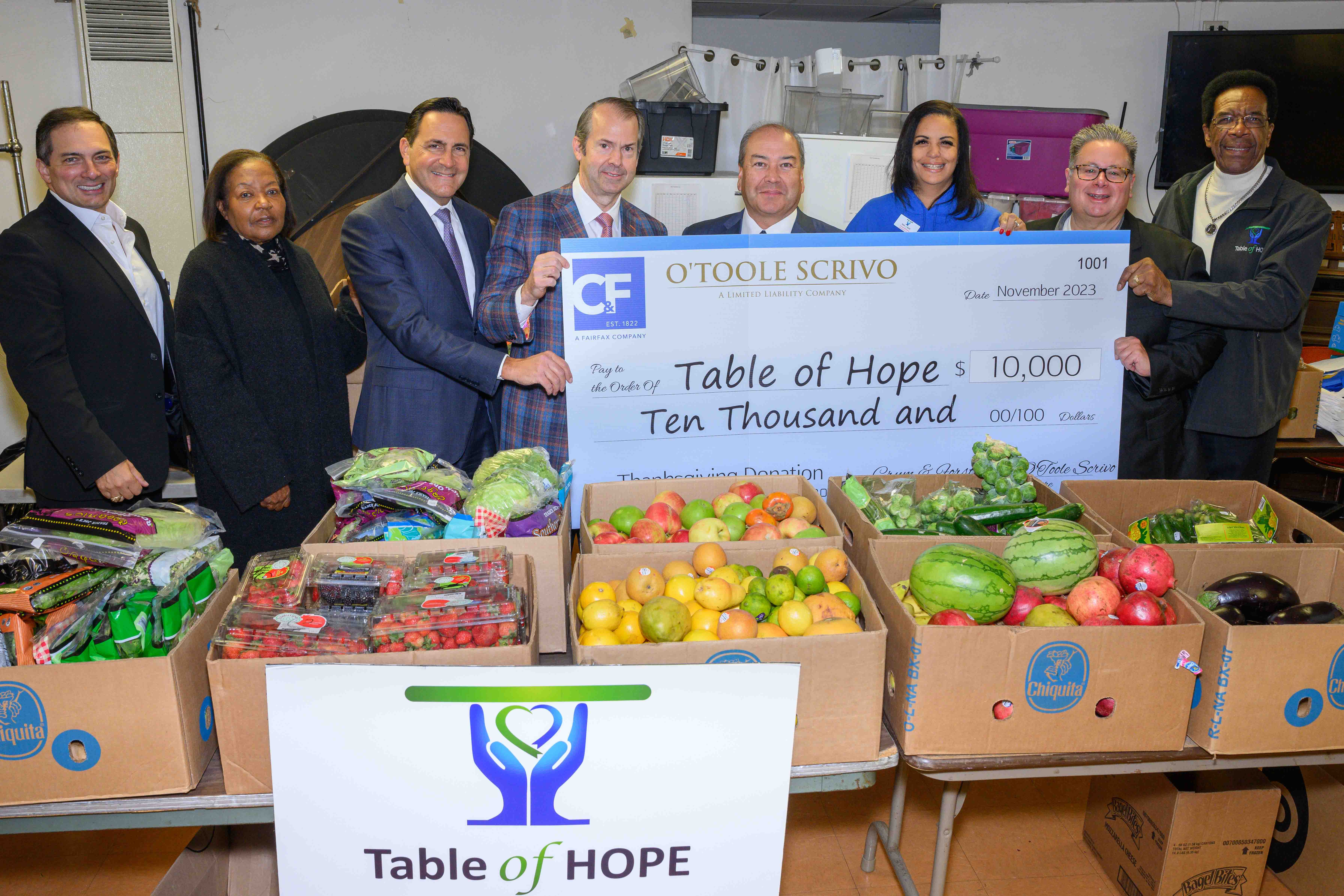 OS and Crum & Forster Donate $80,000 to Food Banks for Third Consecutive Year